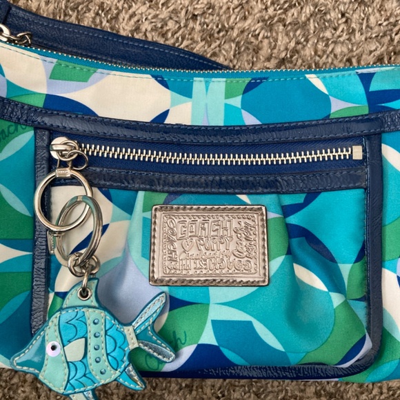 Coach purse And Coin/Card Holder Poppy Kaliedescope SET - Picture 6 of 7